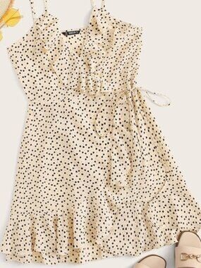 SHEIN wrap hearts dress